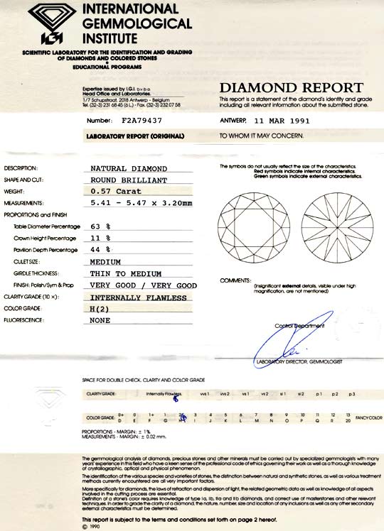 Foto 9 - Diamant IGI 0,57 Brillant, Lupenrein Weiss VG/VG, D5736