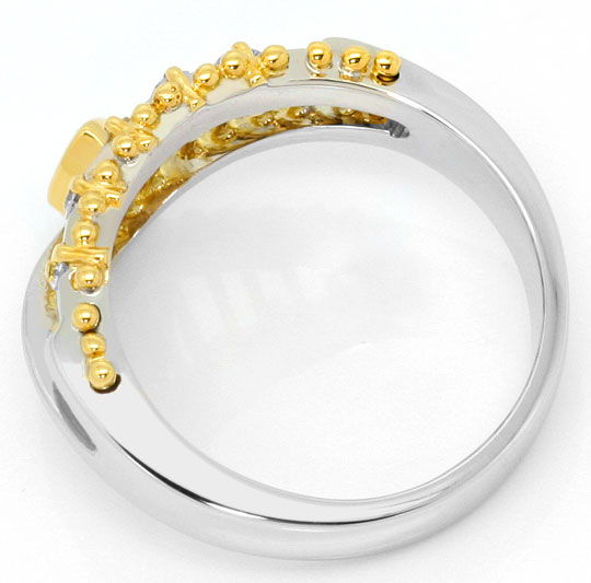 Foto 3 - Design Navette Diamant-Brillant-Ring Gelbgold-Weißgold, S4515