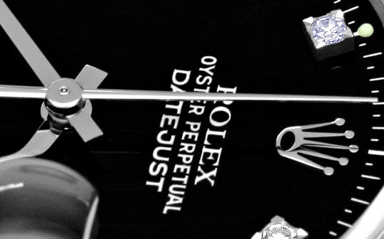 Foto 3 - Rolex Datejust Herren Uhr Edelstahl Diamant Zifferblatt, U2064